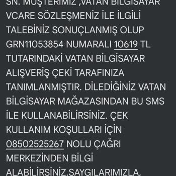 Vatan Bilgisayar Ek Garanti Mağduriyeti