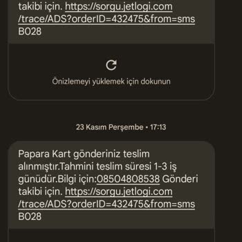 Papara Kart Ve Jetlogi Firmasının İlgisizliği