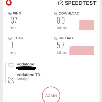Vodafone Net Evde İnternet Hızı Sıfır Megabit