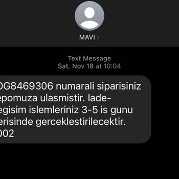 Mavi Değişim İşlemimi Gerçekleştirmiyor