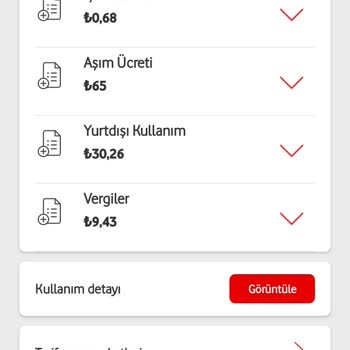 Vodafone İnternet Tarife Aşım