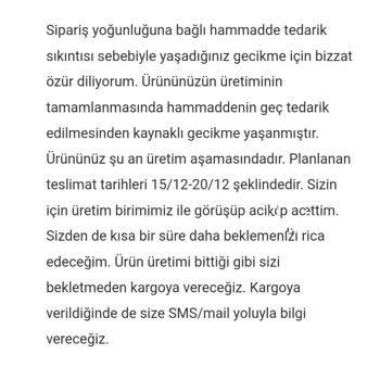 Vivense Teknoloji Hizmetleri Ticaret A. Ş. / Ürün Teslimat Sorunu
