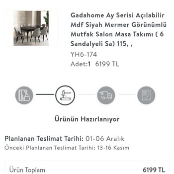 Vivense Teknoloji Hizmetleri Ticaret A. Ş. / Ürün Teslimat Sorunu