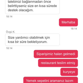 Yemek Sepeti Ücret İade Ve Sorumsuzluk