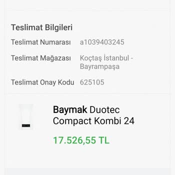 Baymak Kombi Alıp 20 Gün İçinde Servise Para Ödedim