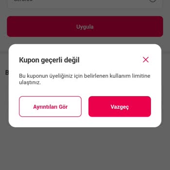 Yemeksepeti Kupon Hakkındaki Geri Dönüş