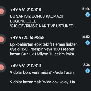 Vodafone Hattıma +44 Ve +49 Lu Numaradan Mesaj Geliyor