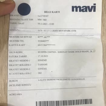 Mavi Pantolonun Genişlemesi Ve Renk Solması Şikayeti