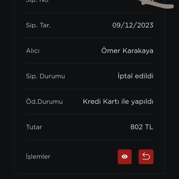 Rampage Siparişim İptal Edildi