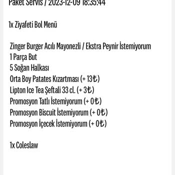 KFC Siparişim Gelmedi Teslim Edildi Gözükmesine Rağmen Siparişim Yok