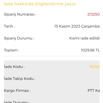 Loft Bedeni Yanlış Ürün