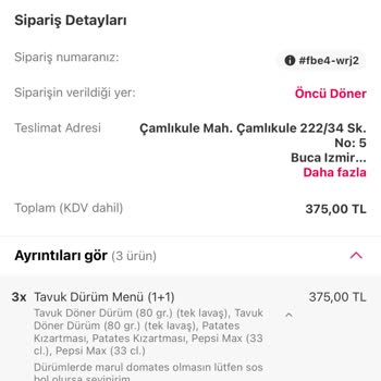 Yemeksepeti Başkasının Online Ödenmiş Siparişini Bana Sattı.