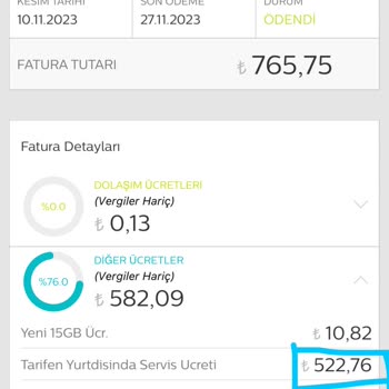 Türk Telekom Tarifem Yurt Dışında Fazladan Ücret Yansıtma