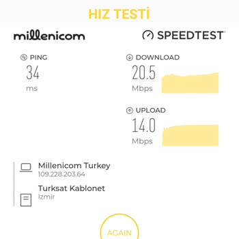 Millenicom Vadettiği İnternet Hızının Ancak %30 Miktarını Verebiliyor.
