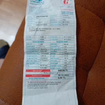 İzmir Doğalgaz Fatura Tutarı Hakkında