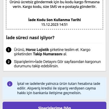 N11 Geçerli İade Kodu Bile Veremiyor!