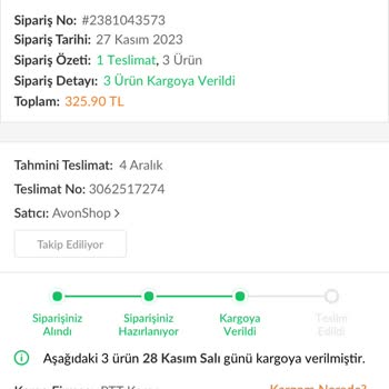 PTT Kargo Bir Aya Yakın Gelmeyen Ürünlerim