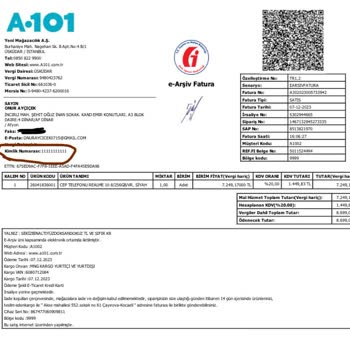 A101 Müşteri Memnuniyetsizliği (faturama T. C. Kimlik No Eklemek)
