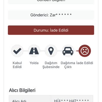 Kargoist Firmasına Ulaşılmıyor Ve Ürünler Sürekli İade Oluyor