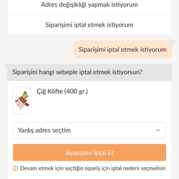 Trendyol Yemek, Paramı İade Etmiyor.