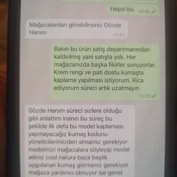 Yataş Kumaş Değişimi Mağduriyeti