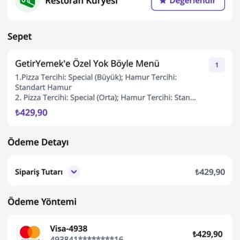 GetirYemek Fazla Ücret Tahsilatı