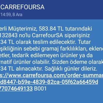 Carrefour SA Sepette İndirimli Gösterip KK'dan Normal Fiyatını Alıyor.