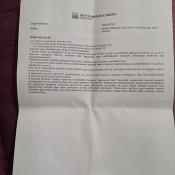 BNP Paribas Cardif Emeklilik Bireysel Emekliliğimi İptal Edemiyorum