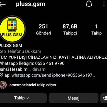 Pluss. GSM (Instagram) Yurt Dışı Telefon Kaydı
