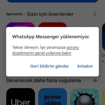 WhatsApp Hata Veriyor