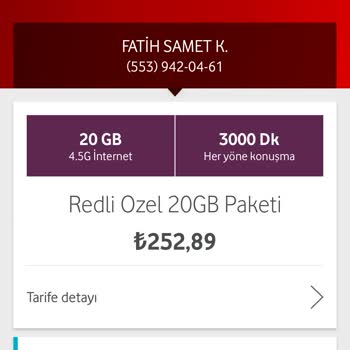 Vodafone Kafasına Göre Taahhüt Yapıyor