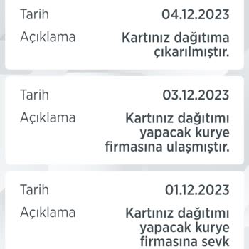AGT Kurye (aynigunteslim.com) Yenilemiş Olduğum Kredi Kartı Kayıp