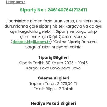 Kiğılı Giyim Yanlış Gelen Ürünler Ve Kaybolan Siparişler