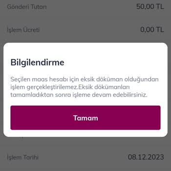 QNB Finansbank Eksik Doküman Havale EFT Ve Diğer İşlemleri Yapamıyorum