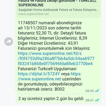 Superonline Ücretsiz Denilen Ama Gelen Fatura