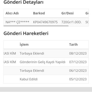 PTT Kargo PTT Ürün Teslimi Ve Ulaşımı Çok Geç Oluyor
