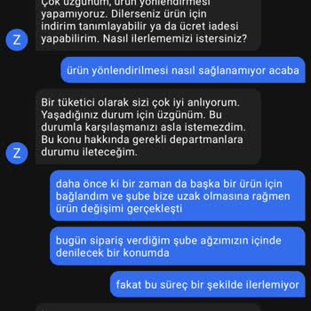 Getirin Bozuk Ürün Değişmemesi