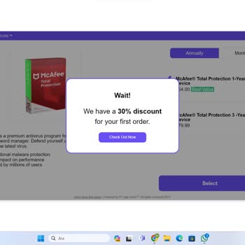 Rahatsız Edici, İnsanı Bıktıran Mcafee Reklamı
