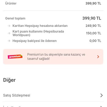Hepsiburada World Marka Puanı Kullanamıyorum