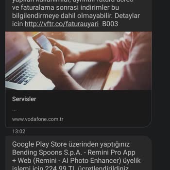 Remini Resmini Ücreti İadesi Yapmadı