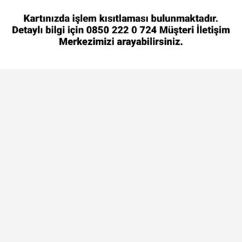 VakıfBank Kredi Kartı İşlem Kısıtlaması