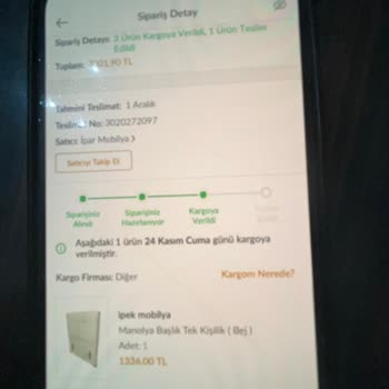 İpek Mobilya Bir Aydır Teslim Edilemeyen Ürünler
