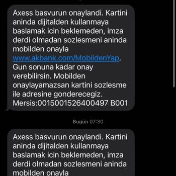 Akbank Onaylanan Kredi Kartımın Verilmemesi