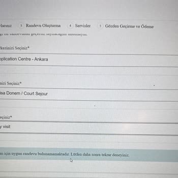 VFS Global VFS Fransa Randevu Sorunu