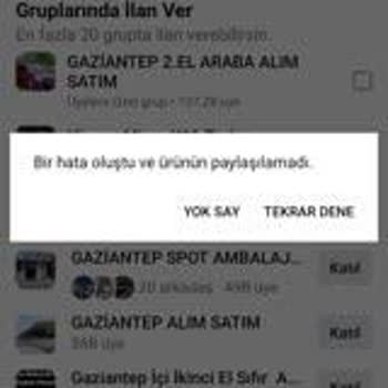 Facebook Marketplace   İlanınızda Hata Oluştu