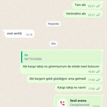 Polis Sepeti Kargo Takip No Mevcut Değil