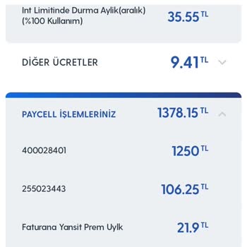 Paycell Limit Ve Premium Üyeliği Hk