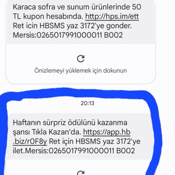 Hepsiburada Reklam SMS'leri Engellemek