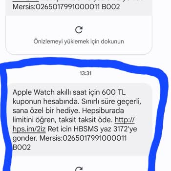 Hepsiburada Reklam SMS'leri Engellemek
