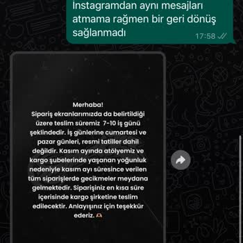 Atelier Minerva Kargo Süresi Ve Satıcının İletişimsizliği